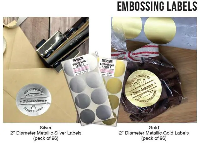 Alt view image 4 of 4 - Custom Logo Desk Embosser Seal - 1-5/8" (1.625") Round Personalized Paper Embosser