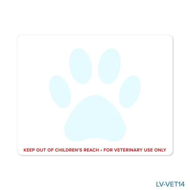 Alt view image 2 of 6 - Veterinary Prescription Labels with Paw Print & Warning - 2-1/8" x 2-3/4" | Compatible with Dymo 450 LabelWriters and Earlier Models - Keep Out of Children's Reach - Warning, Caution
