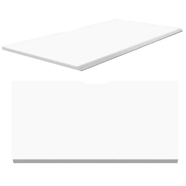 Alt view image 6 of 7 - Premium Tabletop for Sit Stand Desktops (72" Wide, 29.5" Deep, 1" Thick), Extra Wide Standing Desk Top with Beveled Front Edge and Cable Management Cut-Out - Wood Table Top Slab in White