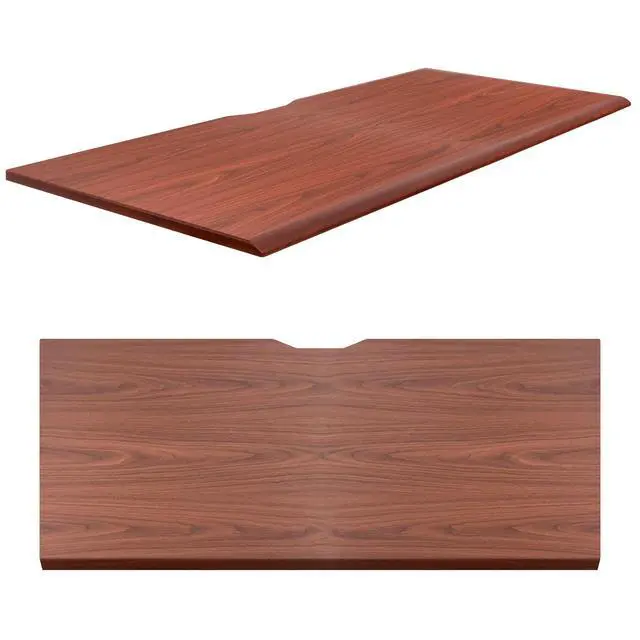 Alt view image 6 of 7 - Premium Tabletop for Sit Stand Desktops (72" Wide, 29.5" Deep, 1" Thick), Extra Wide Standing Desk Top with Beveled Front Edge and Cable Management Cut-Out - Wood Table Top Slab in Hazelnut