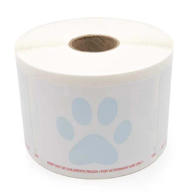 Alt view image 6 of 6 - Veterinary Prescription Labels with Paw Print & Warning - 2-1/8" x 2-3/4" | Compatible with Dymo 450 LabelWriters and Earlier Models - Keep Out of Children's Reach - Warning, Caution