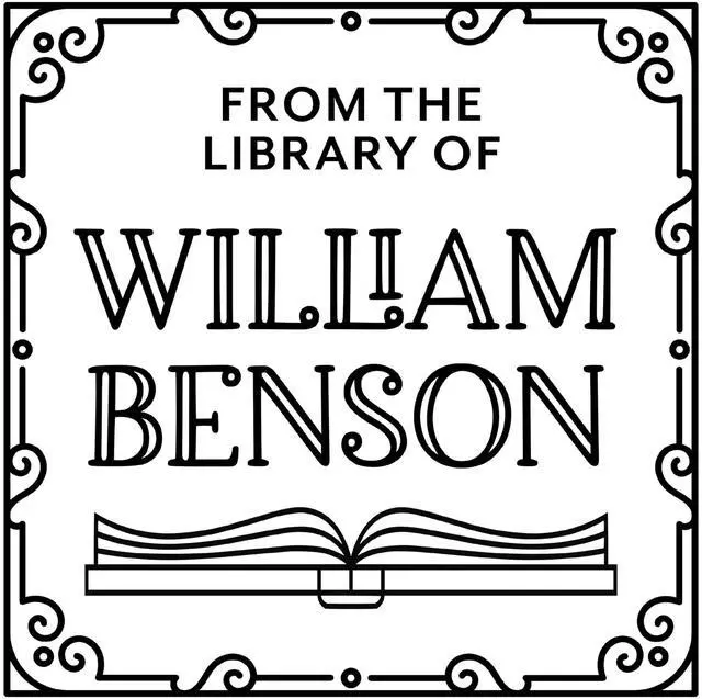 Main image of Personalized Book Embossers & Stamps - Personalize a Book Embosser, Wood Stamp, or Self-Inking Mount (Deco Border, Square)