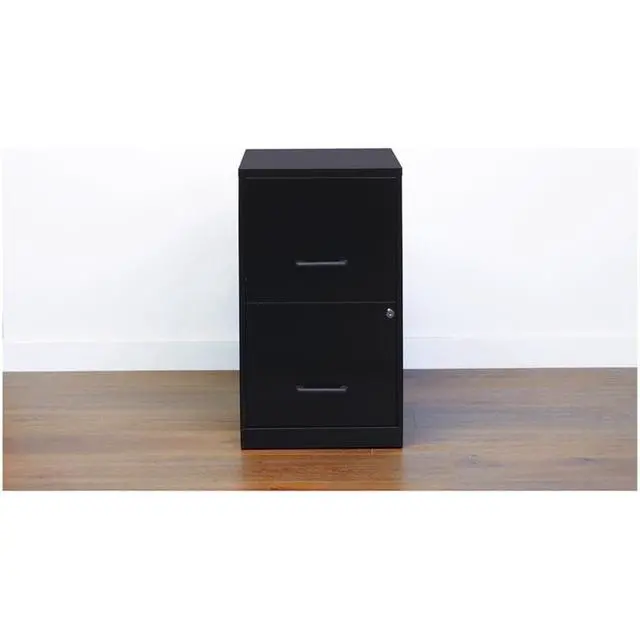 Alt view image 2 of 7 - 18" Deep 2 Drawer Metal File Cabinet in Black (Set of 2)