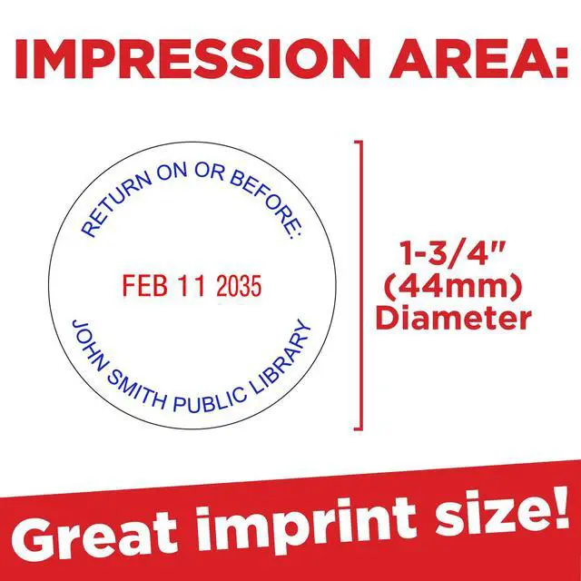 Alt view image 3 of 3 - 54045 Professional Self Inking Round Date Stamp with Custom Text