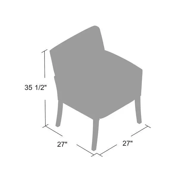 Alt view image 3 of 7 - Box Arm Guest Chair with Mahogany Finish in Black, 250 (B619)