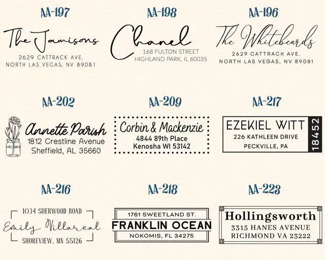Alt view image 4 of 7 - Custom Address Stamp Personalized, Self-Inking or Wood Handle Return Address Stamp, Personalized Name and Address Stamp for Envelopes, Mail, Wedding Invitations, Cards and Business Use