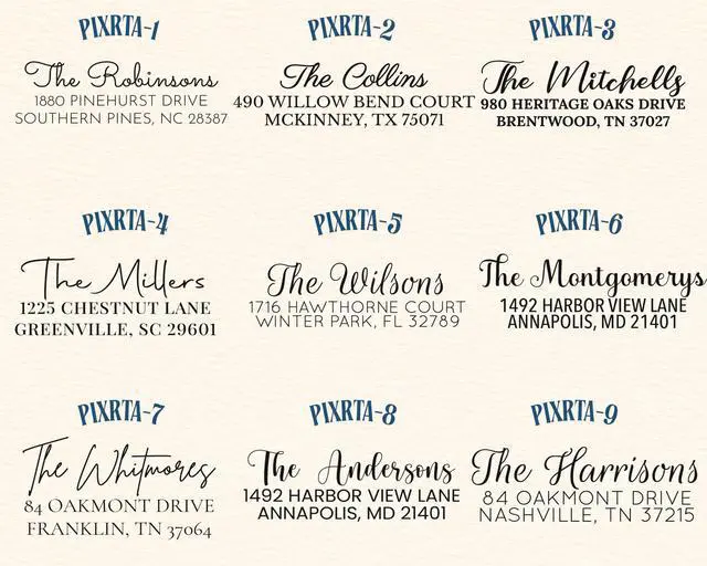 Alt view image 5 of 7 - Custom Address Stamp Personalized, Self-Inking or Wood Handle Return Address Stamp, Personalized Name and Address Stamp for Envelopes, Mail, Wedding Invitations, Cards and Business Use