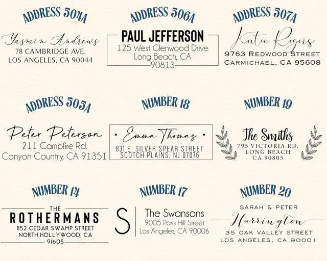 Alt view image 7 of 7 - Custom Address Stamp Personalized, Self-Inking or Wood Handle Return Address Stamp, Personalized Name and Address Stamp for Envelopes, Mail, Wedding Invitations, Cards and Business Use