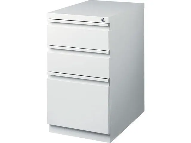 Alt view image 4 of 5 - 3-Drawer Vertical File Cabinet, Letter Size Documents, Lockable & Mobile, 23" D x 15" W x 27.75" H, Light Gray | Mobile rolling cabinet, 23in D x 15in W x 27.75in H, for secure storage