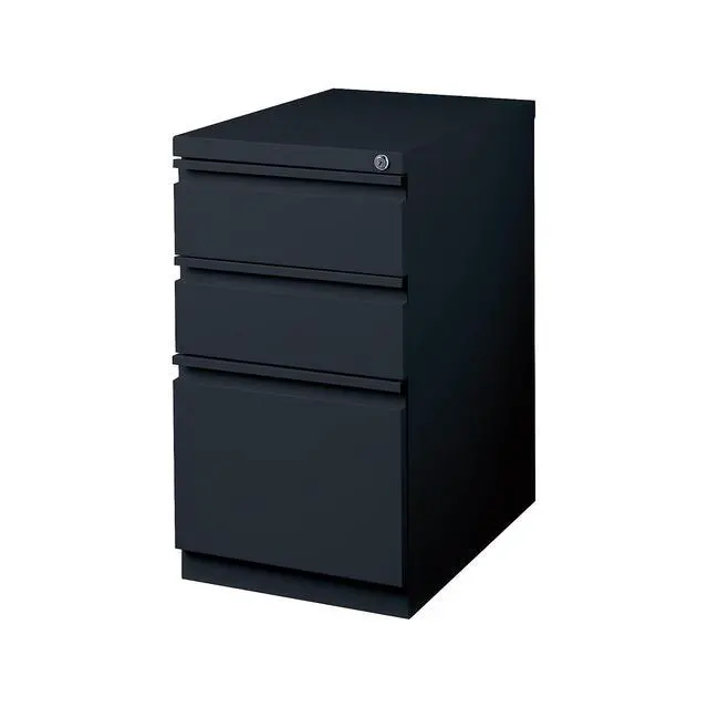 Alt view image 5 of 7 - 3-Drawer Vertical File Cabinet, Letter Size Documents, Lockable & Mobile, 23" D x 15" W x 27.75" H, Black | Mobile rolling cabinet, 23in D x 15in W x 27.75in H, for secure storage