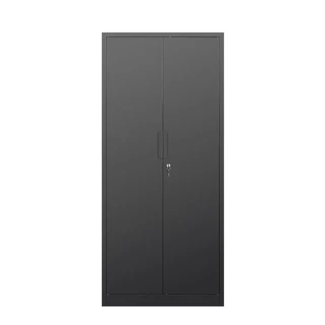 Alt view image 4 of 7 - Metal Garage Storage Cabinet with Lock, 71" Tall Steel Storage Locker with 4 Adjustable Shelves, Heavy Duty Metal Cabinet for Garage, Office, Home, 31.5W × 16.5D, Black