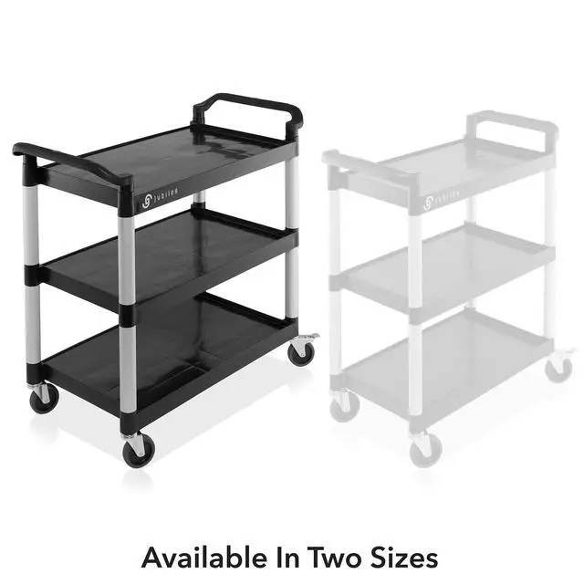 Alt view image 3 of 6 - Heavy-Duty 3-Tier Utility Service Cart with Wheels, 40.25" x 38.5"