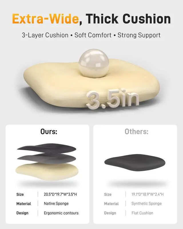 Alt view image 5 of 7 - Drafting Chair with Arms, Tall Office Chair for Standing Desks | Ergonomic lumbar pad, breathable mesh and foot ring support forward-leaning posture for sewing, crafts and daily studio work