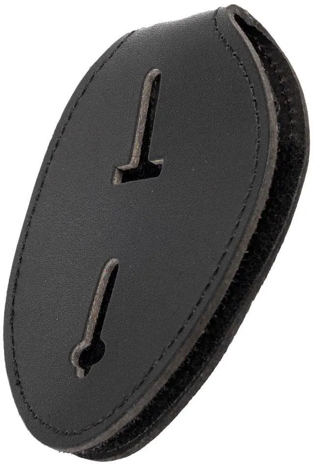 Main image of Security Badge, Enameled & Plated, Pin Catch Design, 3-1/8", Nickel-Brass Shield Badge and Badge Holder (LEATHER-02, Black)