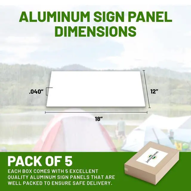 Alt view image 4 of 6 - Aluminum Sheet Blanks for Custom Signs, 12 x 18 x.040 in, White, 5 Packs | Double-Sided, Weatherproof, Yard & Garage Sale Use, Sublimation Metal Plate, Vinyl & Digital Print Ready, Burr-Free Corners