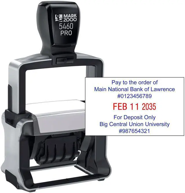 Main image of 5460 Professional Self Inking Date Stamp with Custom Text - Up to 6 Lines of Text