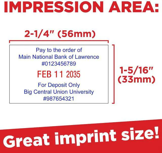 Alt view image 5 of 5 - 5460 Professional Self Inking Date Stamp with Custom Text - Up to 6 Lines of Text