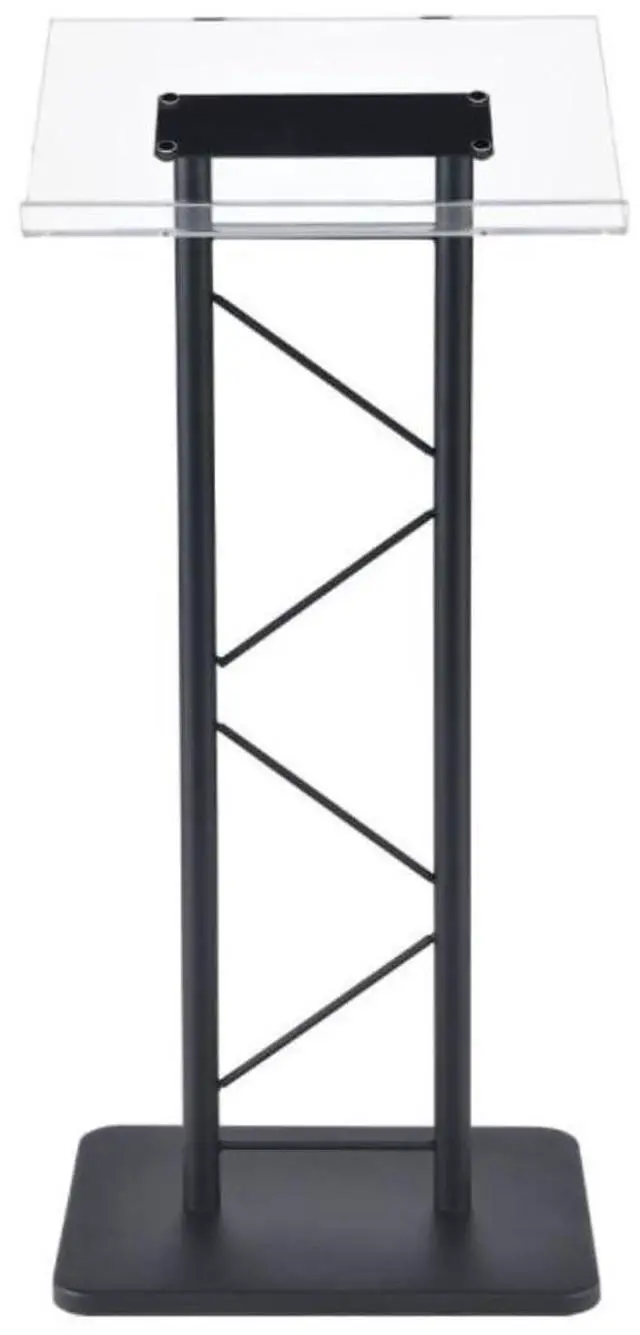 Alt view image 2 of 7 - KML15TA Modern & Stylish Acrylic and Metal Podium, Conference Podium for Speakers, Speeches and Other Occasions (43.4" Height)