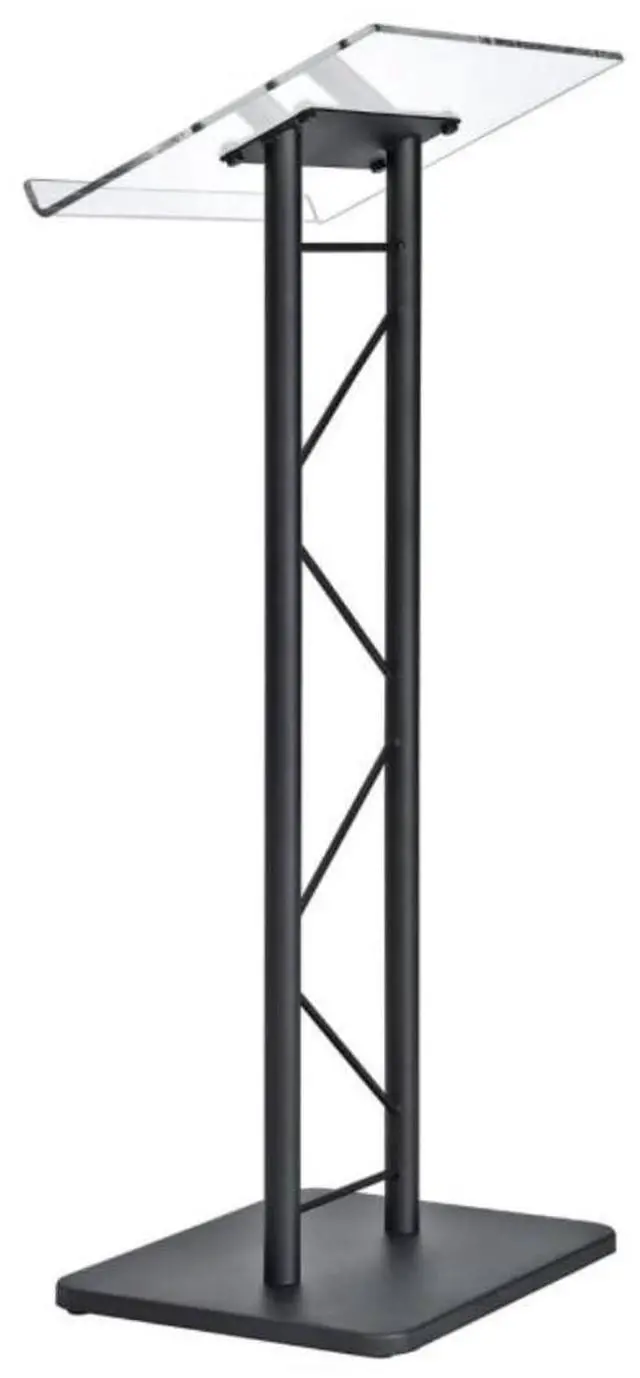 Alt view image 3 of 7 - KML15TA Modern & Stylish Acrylic and Metal Podium, Conference Podium for Speakers, Speeches and Other Occasions (43.4" Height)