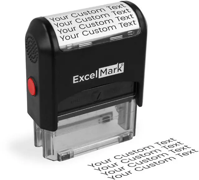 Main image of Self Inking Rubber Stamp with up to 4 Lines of Custom Text (Medium)