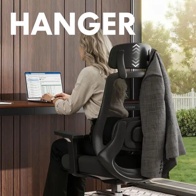 Alt view image 4 of 7 - Massage Office Chair, High Back Ergonomic Desk Chair with Adjustable Headrest, 3D Armrests, 2D Lumbar Heated Shiatsu Massager, 4-Position Recline, Foam Seat, Black