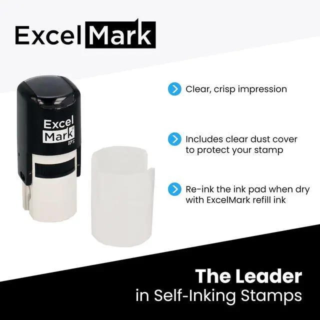 Alt view image 2 of 5 - Checked by - Custom Round Self-Inking Teacher Stamp