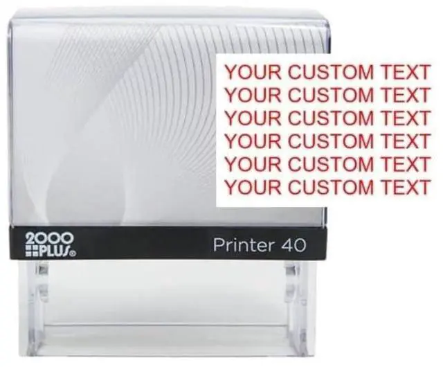 Main image of 2000 Plus Series Custom Self-Inking Stamp, Small Size Up to 6 Lines, 13/16" x 2 3/16 inches, 5 Color Choices (Large)