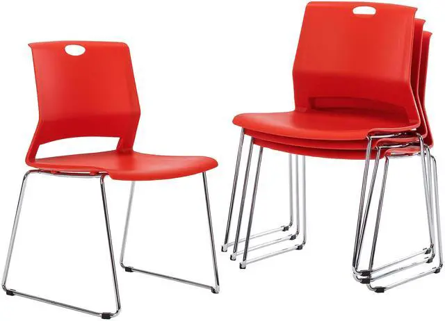 Main image of Red Stacking Chairs-Set of 4