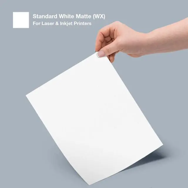 Alt view image 2 of 5 - OnlineLabels 4" x 2.5" Rectangle Labels - White Matte - 10 Sheets | Permanent Adhesive, Blank Rectangle Labels, Inkjet and Laser Compatible, Ideal for Hot Sauce, Canning, and BBQ Sauce Labels