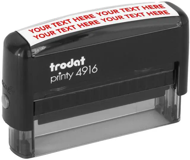 Main image of Stamp Pro Self Inking 2 Line Custom Stamp Personalized Name or Text Stamp for Home, School, Crafts & Business Use Choose Size, Font Style & Ink Color (Wide)