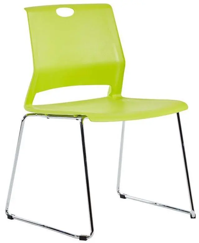 Alt view image 4 of 6 - Stacking Chairs for Business, Modern Dining Chairs for Home-Green (Set of 4)