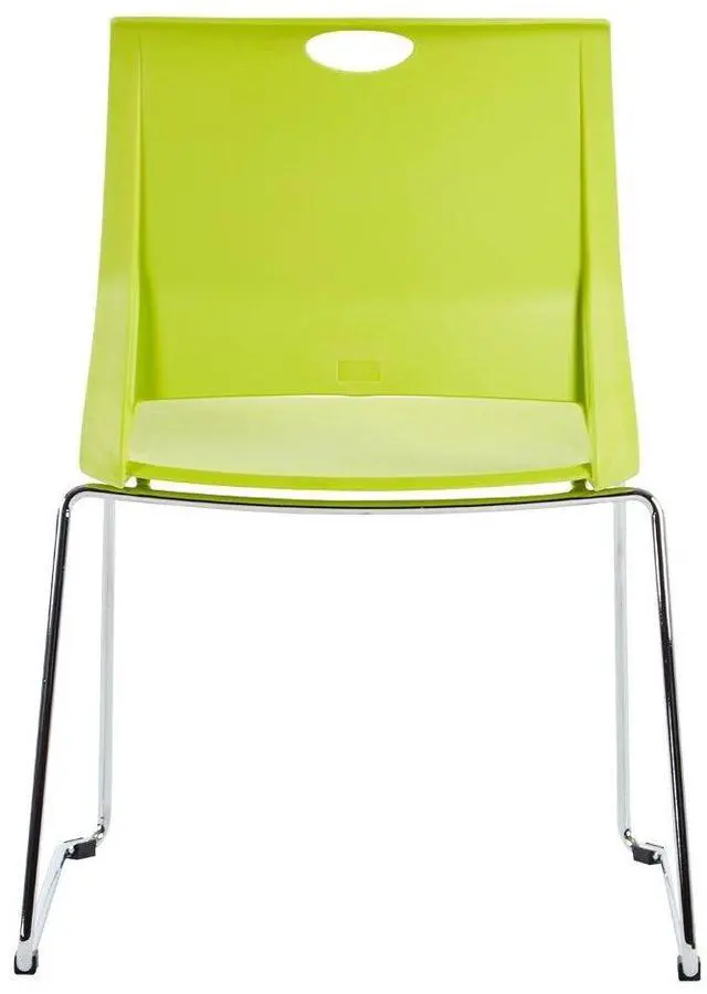 Alt view image 5 of 6 - Stacking Chairs for Business, Modern Dining Chairs for Home-Green (Set of 4)