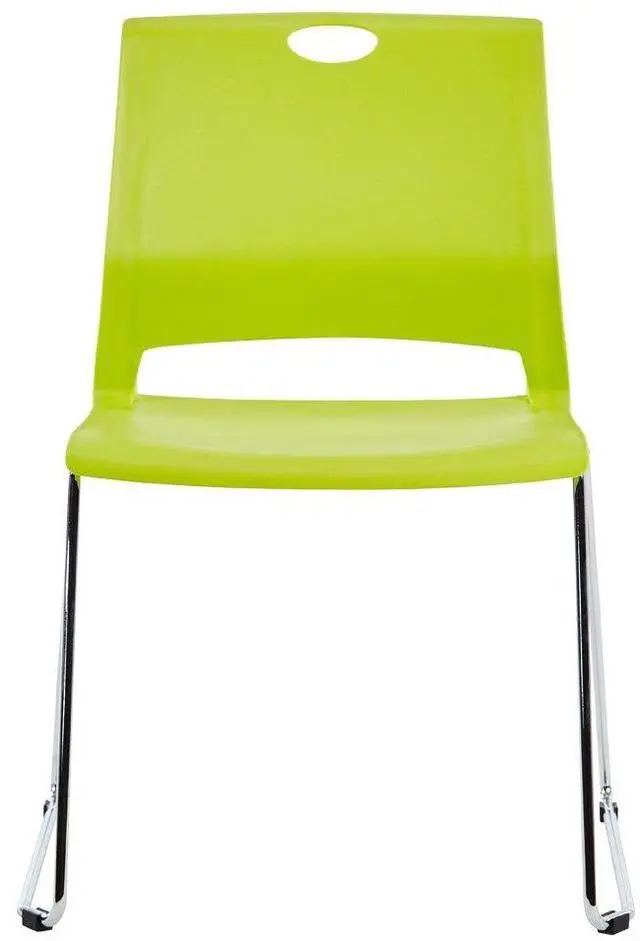 Alt view image 6 of 6 - Stacking Chairs for Business, Modern Dining Chairs for Home-Green (Set of 4)