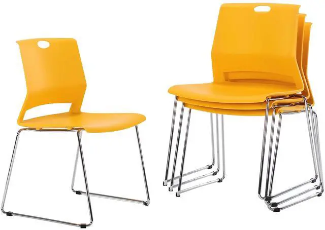 Main image of Yellow Stacking Chairs-Set of 4