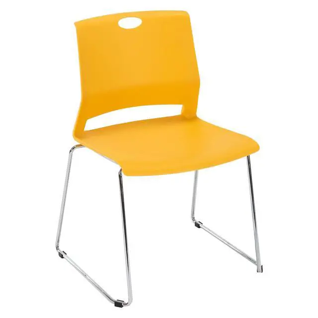 Alt view image 3 of 6 - Yellow Stacking Chairs-Set of 4