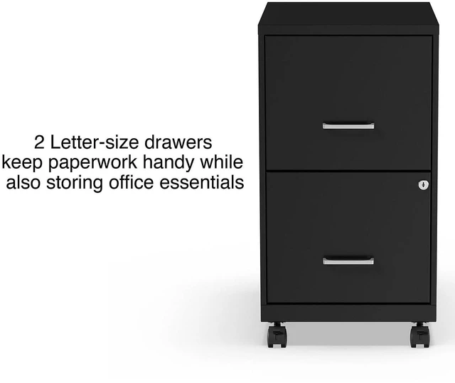 Alt view image 3 of 7 - Vertical File Cabinet, Letter/Legal, 2-Drawer, Locking, Black | Compatible storage for letter and legal documents in offices