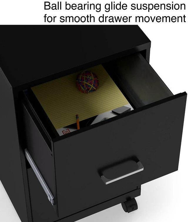 Alt view image 5 of 7 - Vertical File Cabinet, Letter/Legal, 2-Drawer, Locking, Black | Compatible storage for letter and legal documents in offices