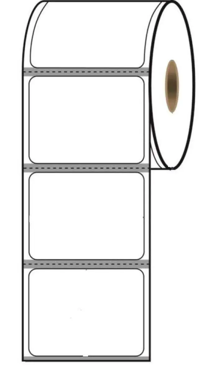 Main image of 24 Rolls of 2" W x 1.25" Direct Thermal Compatible Labels for Zebra QL320 QL420 QLn320 QLn420 ZQ511 ZQ520 ZQ620 ZQ630 Mobile Printers, 3/4" core, 2 3/8" Diam, 280/roll, w/perf, Timing Marks - USA