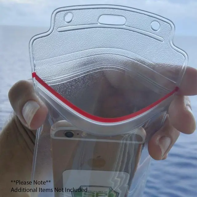 Alt view image 7 of 7 - Bulk 100 Pack - Extra Large Waterproof Badge Holder - 4 X 6 Inch Passport & International Immunization Card - Heavy Duty Resealable Zip Top Closure by (Great for Cruise Essentials)