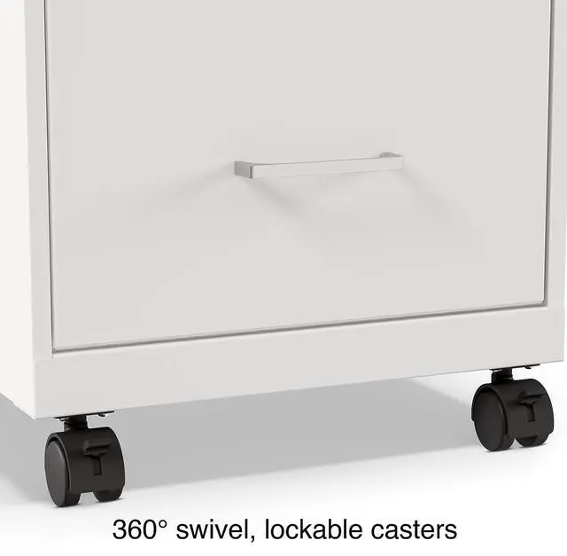 Alt view image 7 of 7 - Mobile Pedestal File Cabinet, 2-Drawer, Letter/Legal, Locking | Rolling storage for letter and legal documents in office settings
