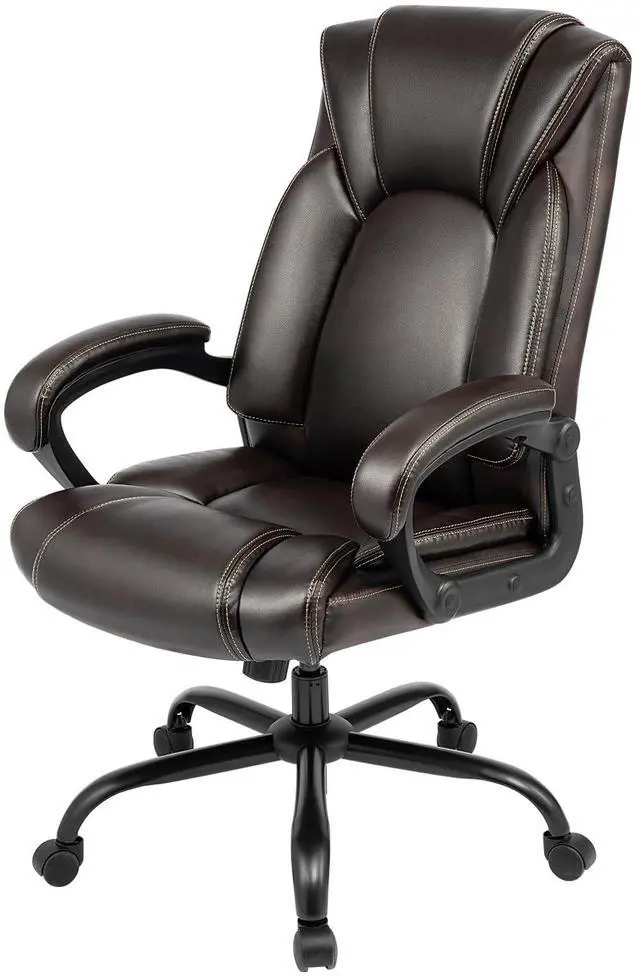 Main image of Executive Office Chair with Spring Cushion,Hydrolysis-Resistant Leather | Spring cushion comfort,5-year leather.BIFMA sturdy, 300lbs.Tilt function,easy assemble.Great for office/gaming