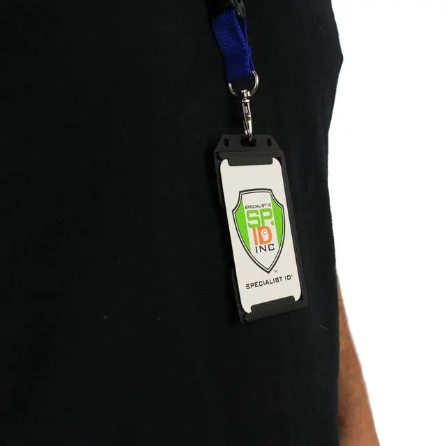 Alt view image 6 of 7 - Bulk 50 Pack - Hard Plastic Badge Holder Vertical - Side Load 2 Card Protector - Multiple Card ID Badge Holders - Heavy Duty Rigid/Hard Plastic by (Assorted Colors)