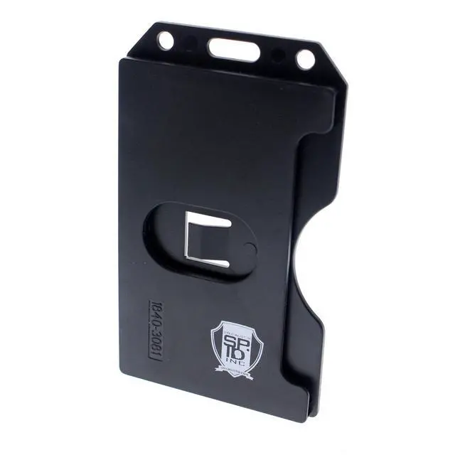 Alt view image 5 of 7 - Bulk 50 Pack - Hard Plastic Badge Holder Vertical - Side Load 2 Card Protector - Multiple Card ID Badge Holders - Heavy Duty Rigid/Hard Plastic by (Assorted Colors)