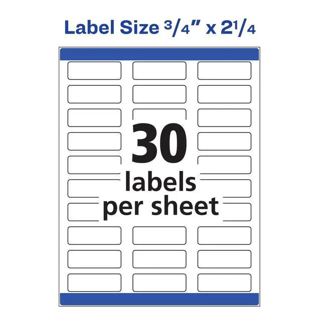 Alt view image 5 of 7 - Print-to-the-Edge Printable Address Labels, 0.75" x 2.25", Matte White, Sure Feed Technology, Laser & Inkjet Printable, 750 Blank Labels, Great for Mailing, Branding, and More (6870)