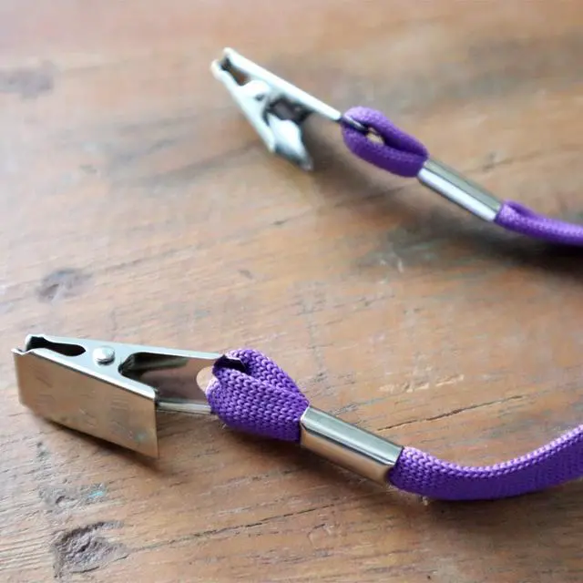 Alt view image 3 of 7 - Bulk 100 Pack - Face Mask Lanyards - Comfortable Neck Straps for Tickets, Badge Holders - Twist Free 2 Hook Design (1 on Each End) for Special Event Badges, Credentials and Ticket Holders (Purple)