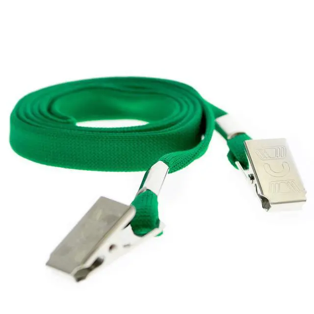 Alt view image 5 of 7 - Bulk 100 Pack - Face Mask Lanyards - Premium Neck Straps for Tickets, Badge Holders - Twist Free 2 Hook Design (1 on Each End) for Special Event Badges, Credentials and Ticket Holders (Green)