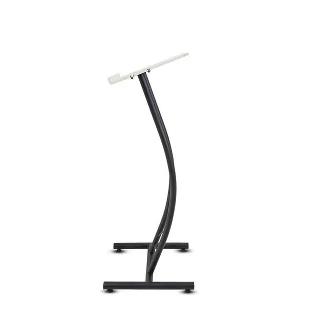 Alt view image 2 of 7 - Curved Metal Lectern with Acrylic Top, Stainless Steel Lectern Body and Clear Acrylic Top - Striking and Elegant for All Spaces
