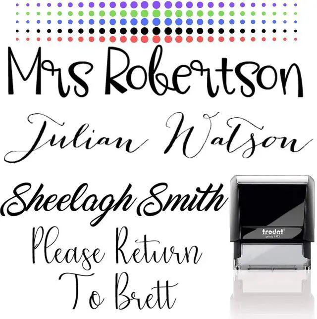 Main image of Signature Stamp Customizable Custom Personalized Name Self Inking Rubber Wood Stamp Stamp Signature Stamp Personalized Self Inking Stamp Name Stamp Choose Your Font