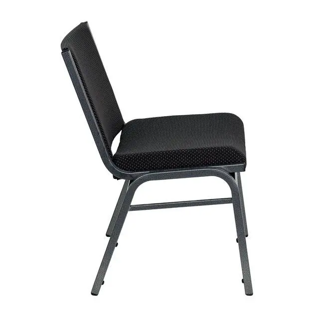 Alt view image 7 of 7 - Hercules Big & Tall Fabric Stack Chair, Black | Fabric Upholstery, Durable Construction, Commercial Use, 1000 LBS. Weight Capacity