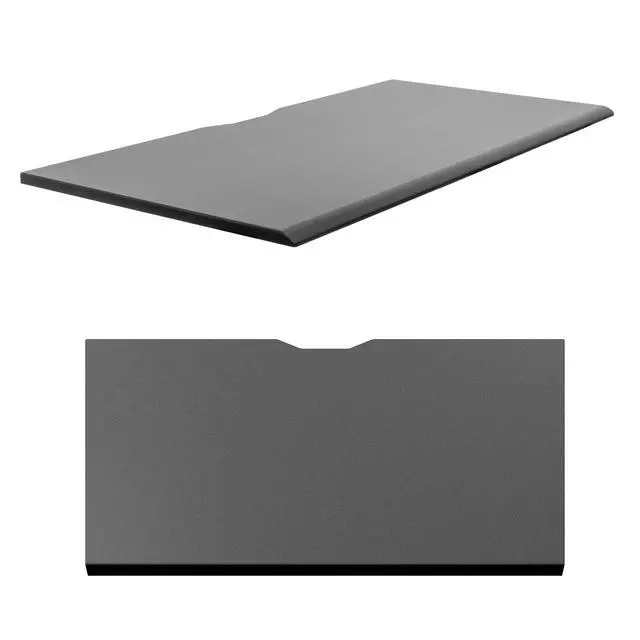 Alt view image 5 of 7 - Premium Tabletop for Sit Stand Desktops (60" Wide, 29.5" Deep, 1" Thick), Standing Desk Top Only with Beveled Front Edge and Cable Management Cut-Out - Wood Table Top Slab in Black
